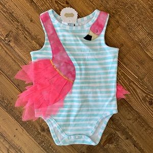 NWT Mudpie Flamingo bodysuit size 9-12m